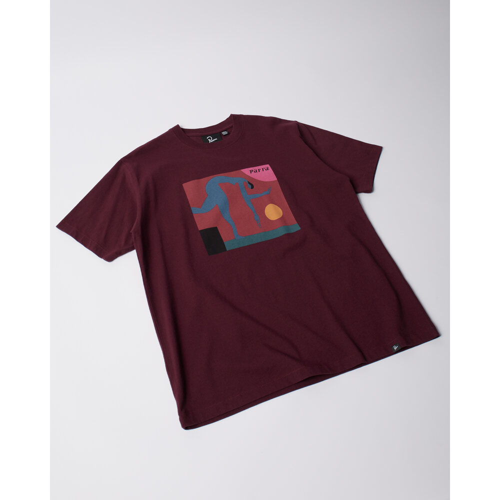 BY PARRA TRIPPED UP T-SHIRT DARK RED