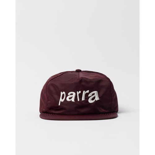BY PARRA DISTORTED 90S MEMORY 6 PANEL HAT DARK RED