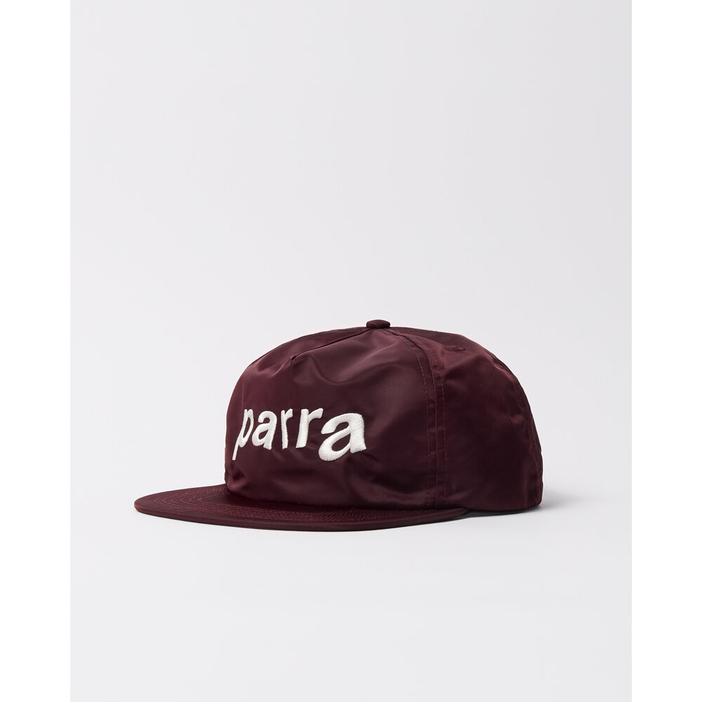 BY PARRA DISTORTED 90S MEMORY 6 PANEL HAT DARK RED