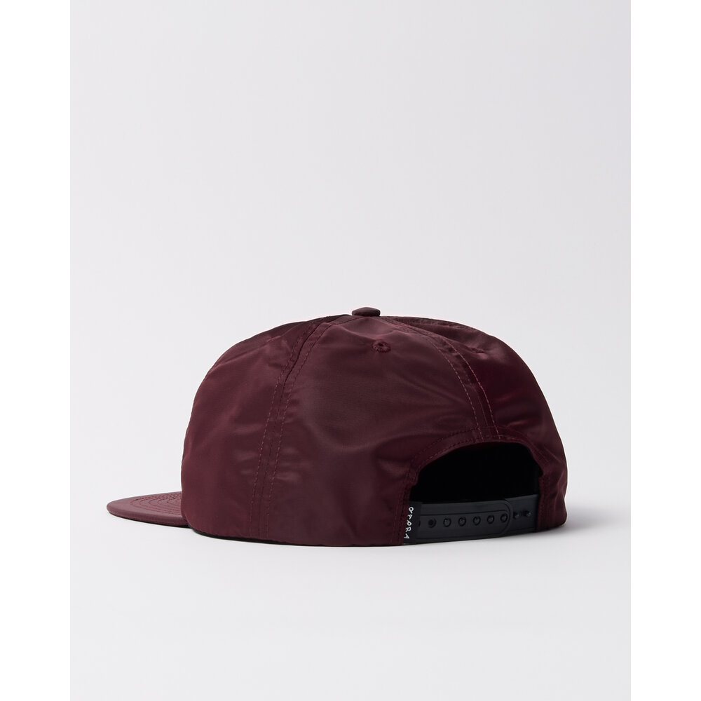 BY PARRA DISTORTED 90S MEMORY 6 PANEL HAT DARK RED
