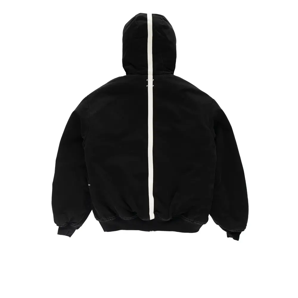 POP TRADING COMPANY HOODED FLIGHT JACKET ‘BLACK’