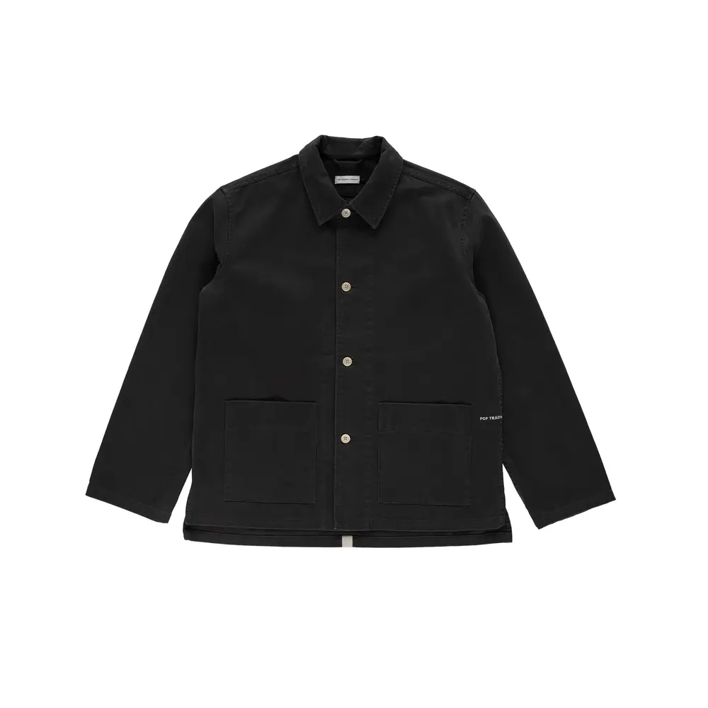 POP TRADING COMPANY POP TRADING COMPANY BEATTIE OVERSHIRT CARCOAL POP TRADING COMPANY BEATTIE OVERSHIRT CARCOAL