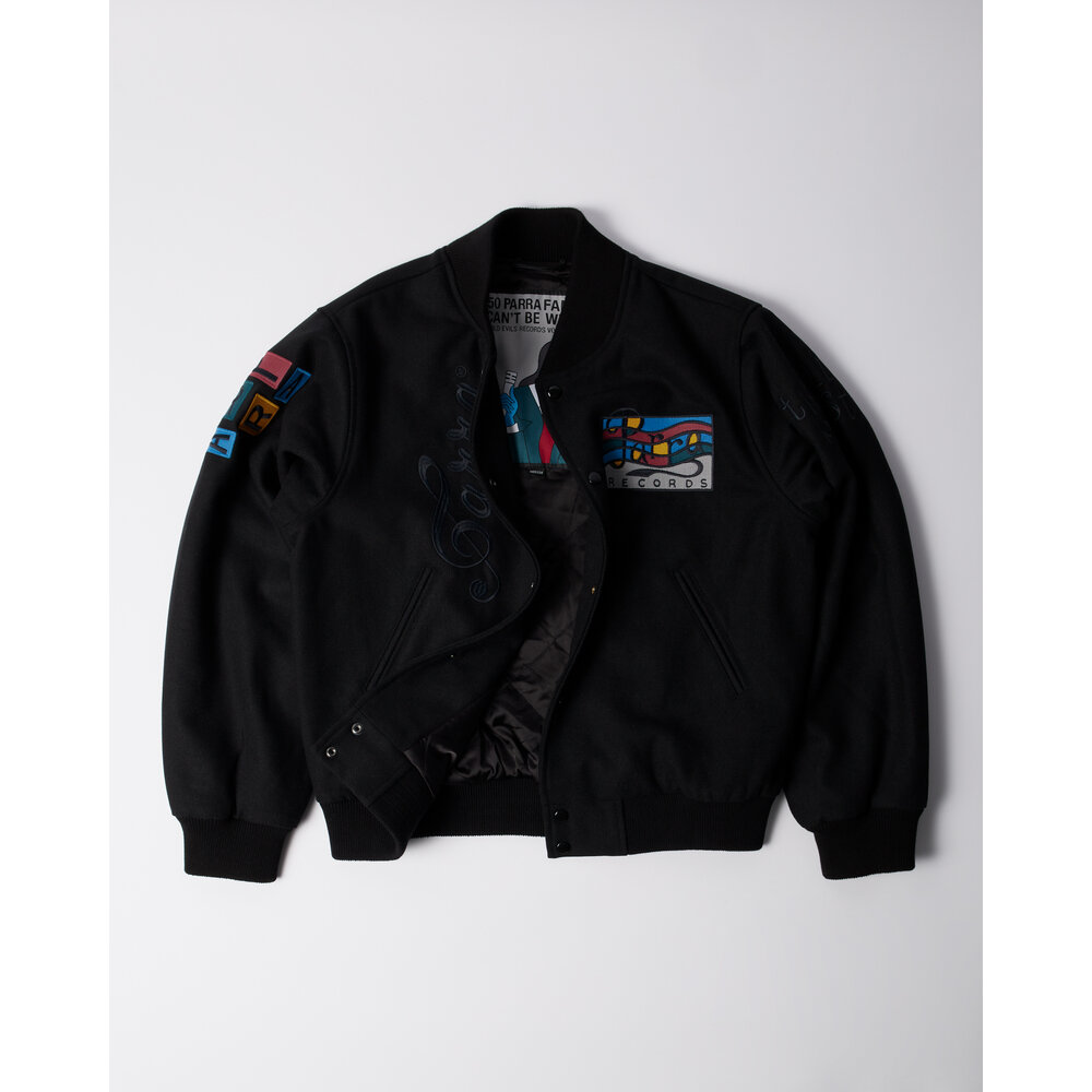 BY PARRA ALL THE BEST VARSITY JACKET BLACK