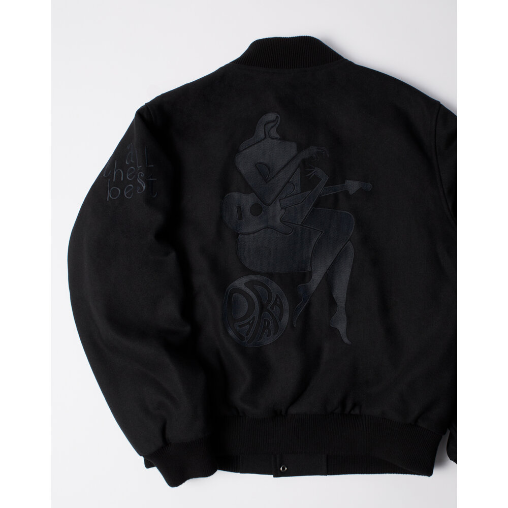 BY PARRA ALL THE BEST VARSITY JACKET BLACK