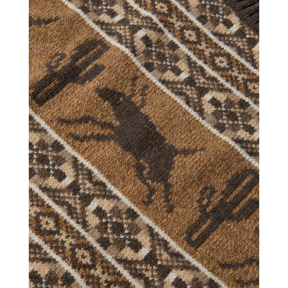 BY PARRA BY PARRA CACTUS BULL KNITTED PULLOVER BROWN BY PARRA CACTUS BULL KNITTED PULLOVER BROWN