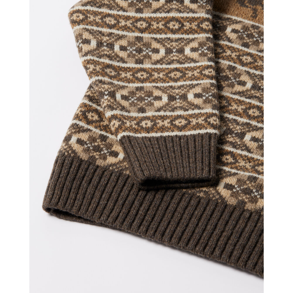 BY PARRA BY PARRA CACTUS BULL KNITTED PULLOVER BROWN BY PARRA CACTUS BULL KNITTED PULLOVER BROWN