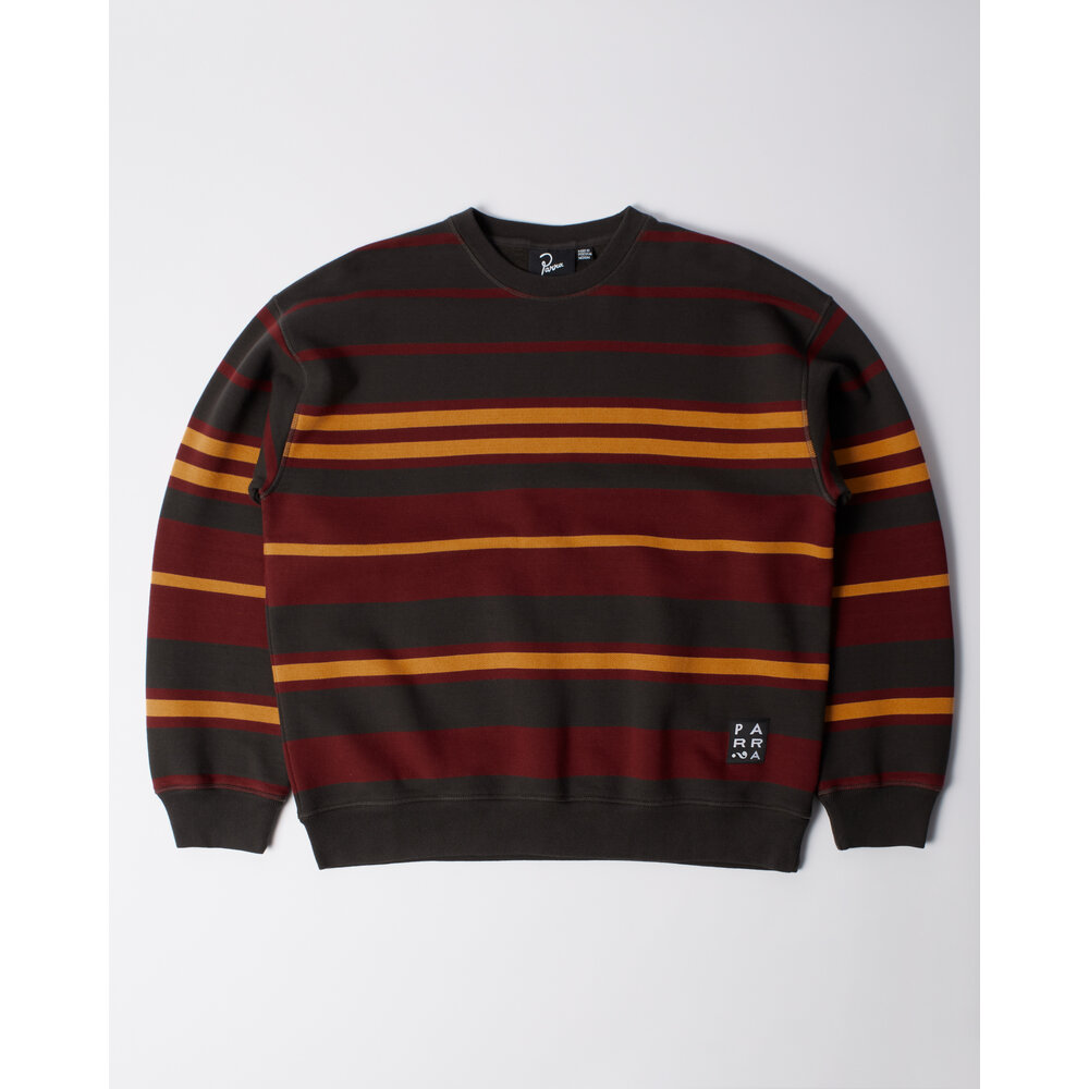 BY PARRA SWEATSTRIPED CREW NECK SWEATSHIRT