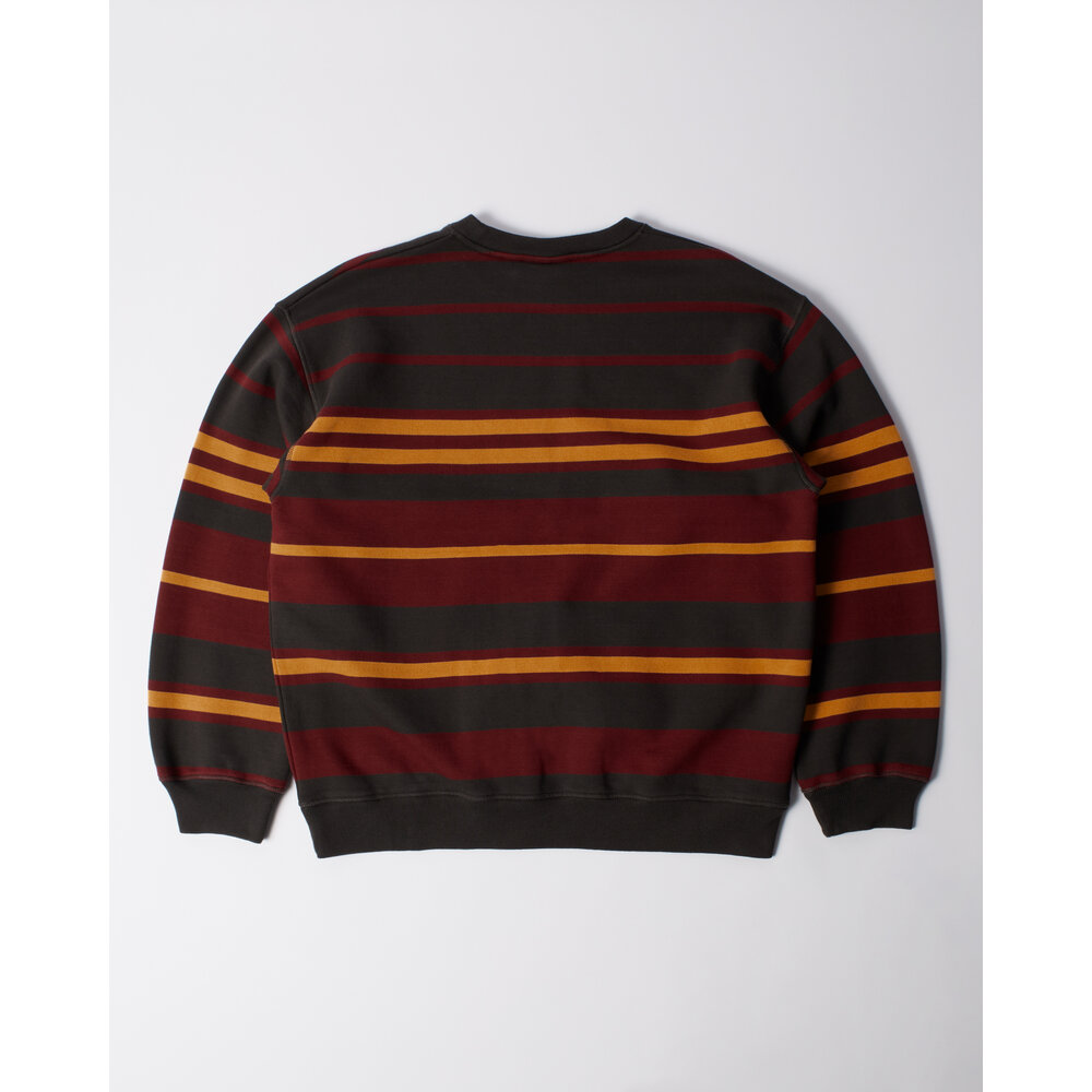 BY PARRA SWEATSTRIPED CREW NECK SWEATSHIRT