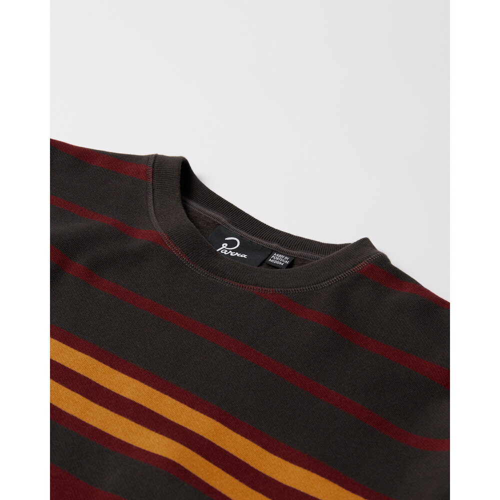 BY PARRA SWEATSTRIPED CREW NECK SWEATSHIRT