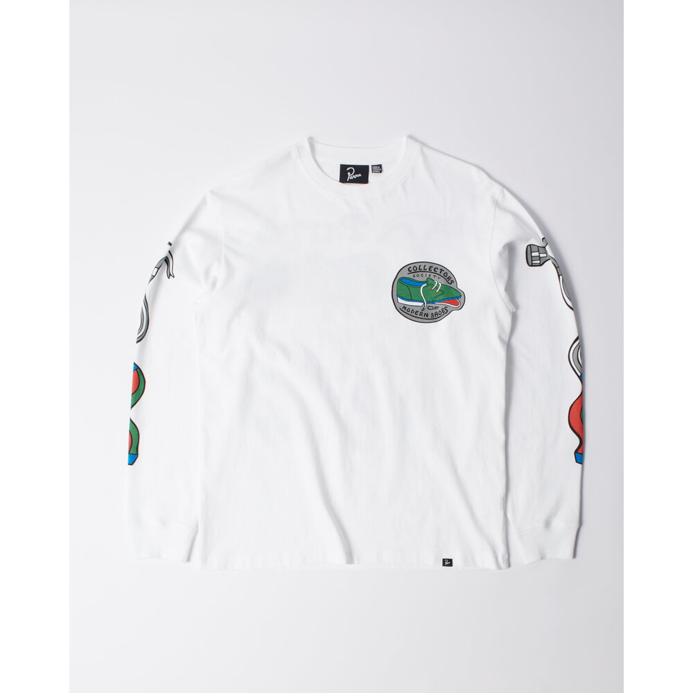 BY PARRA BIKE HAMMER LONG SLEEVE T-SHIRT WHITE