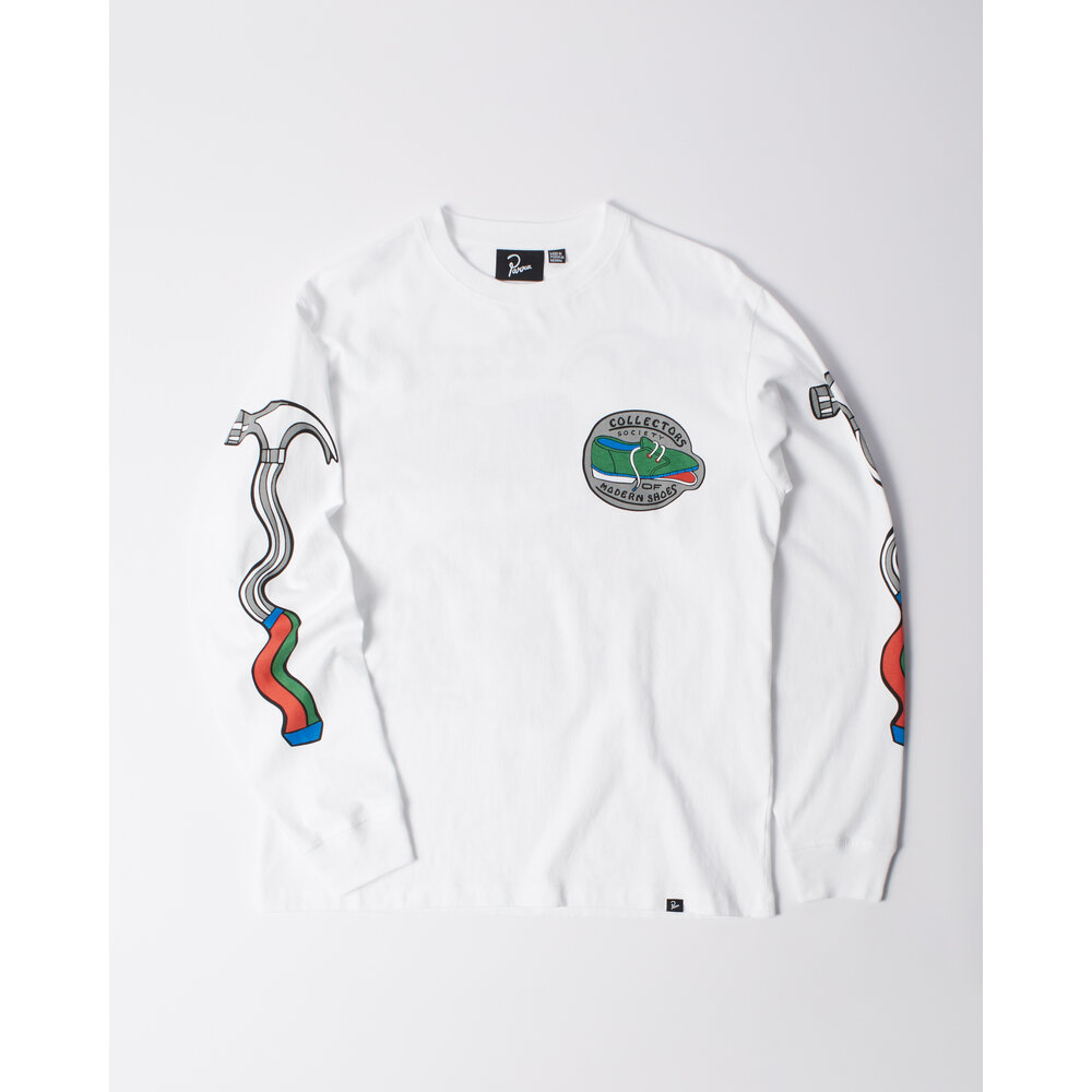 BY PARRA BIKE HAMMER LONG SLEEVE T-SHIRT WHITE