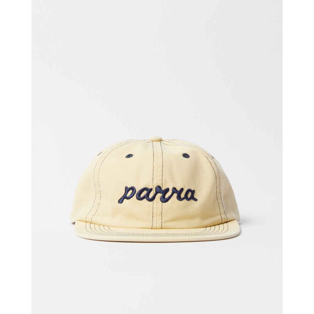 BY PARRA LOWERCASE SCRIPT LOGO 6 PANEL HAT NATURAL