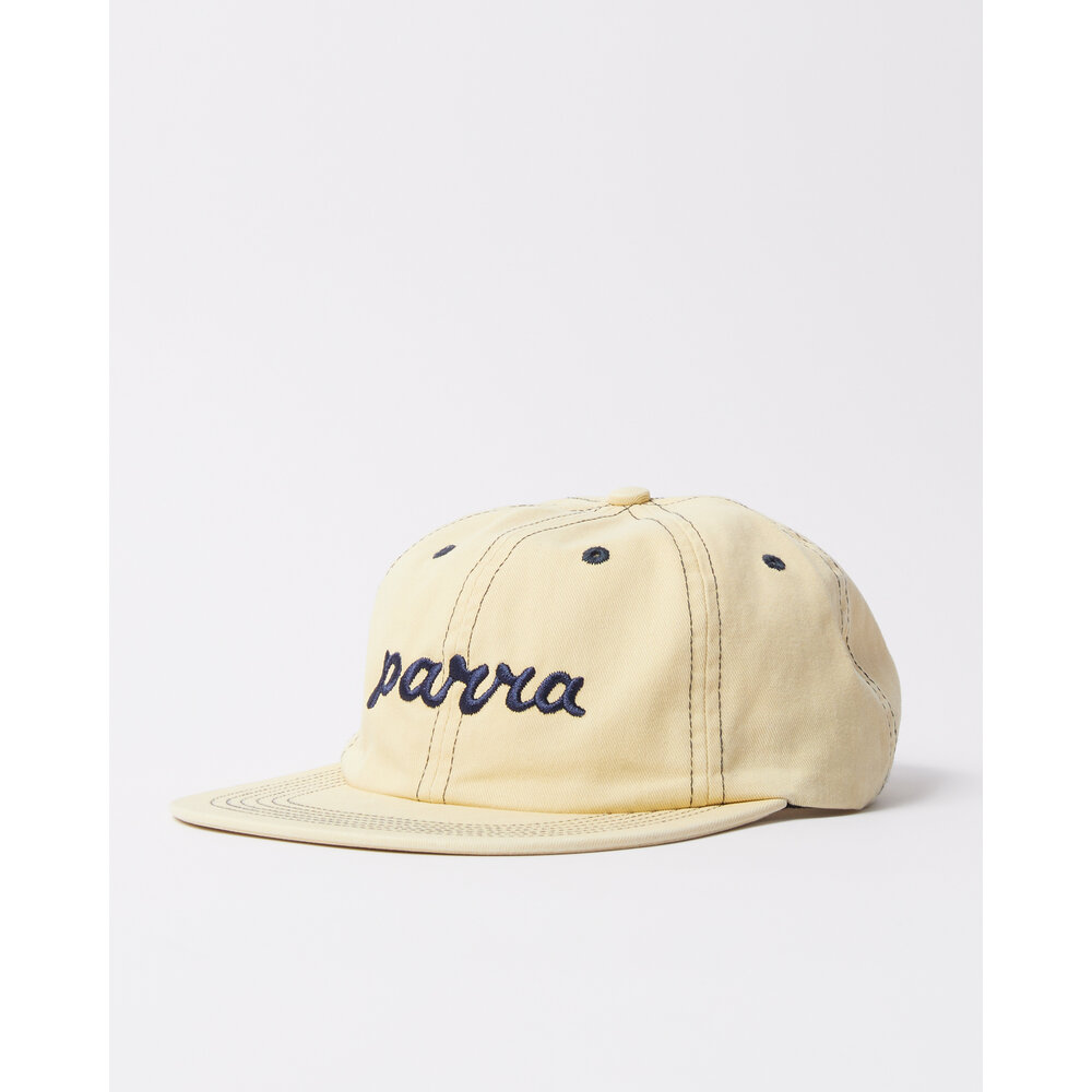 BY PARRA LOWERCASE SCRIPT LOGO 6 PANEL HAT NATURAL