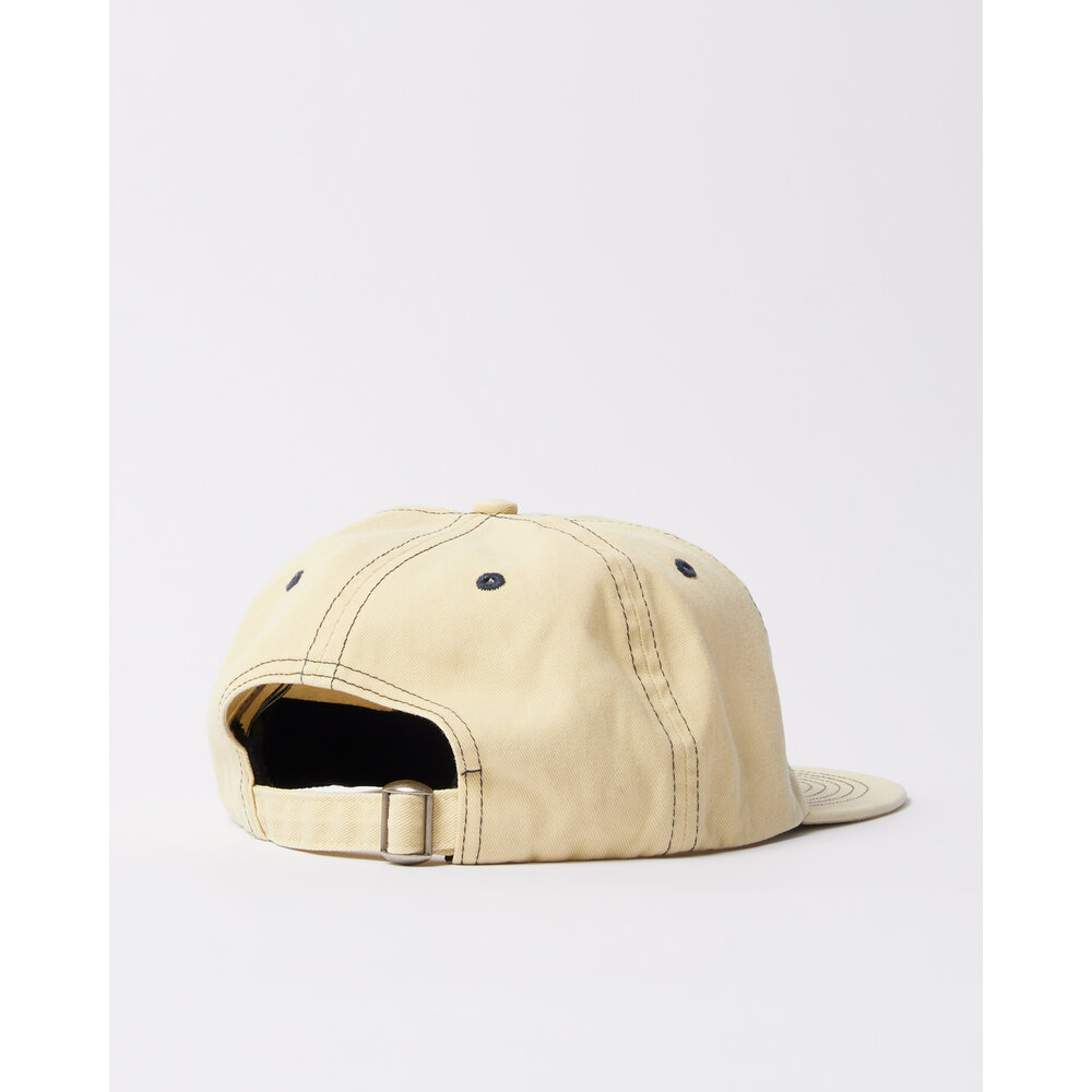 BY PARRA LOWERCASE SCRIPT LOGO 6 PANEL HAT NATURAL