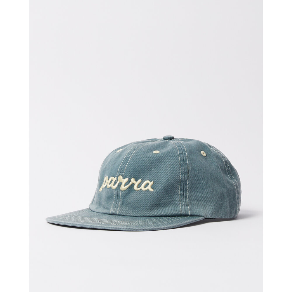 BY PARRA LOWERCASE SCRIPT LOGO 6 PANEL HAT BLUE