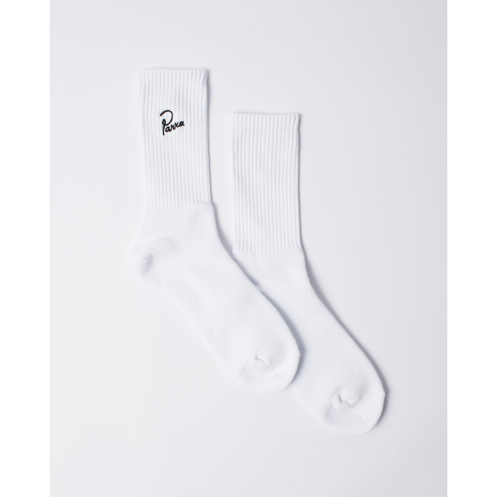 BY PARRA BY PARRA SIGNATURE CREW SOCKS WHITE BY PARRA SIGNATURE CREW SOCKS WHITE