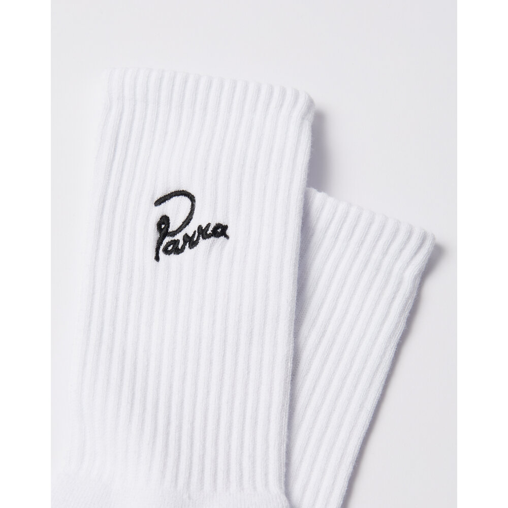 BY PARRA BY PARRA SIGNATURE CREW SOCKS WHITE BY PARRA SIGNATURE CREW SOCKS WHITE