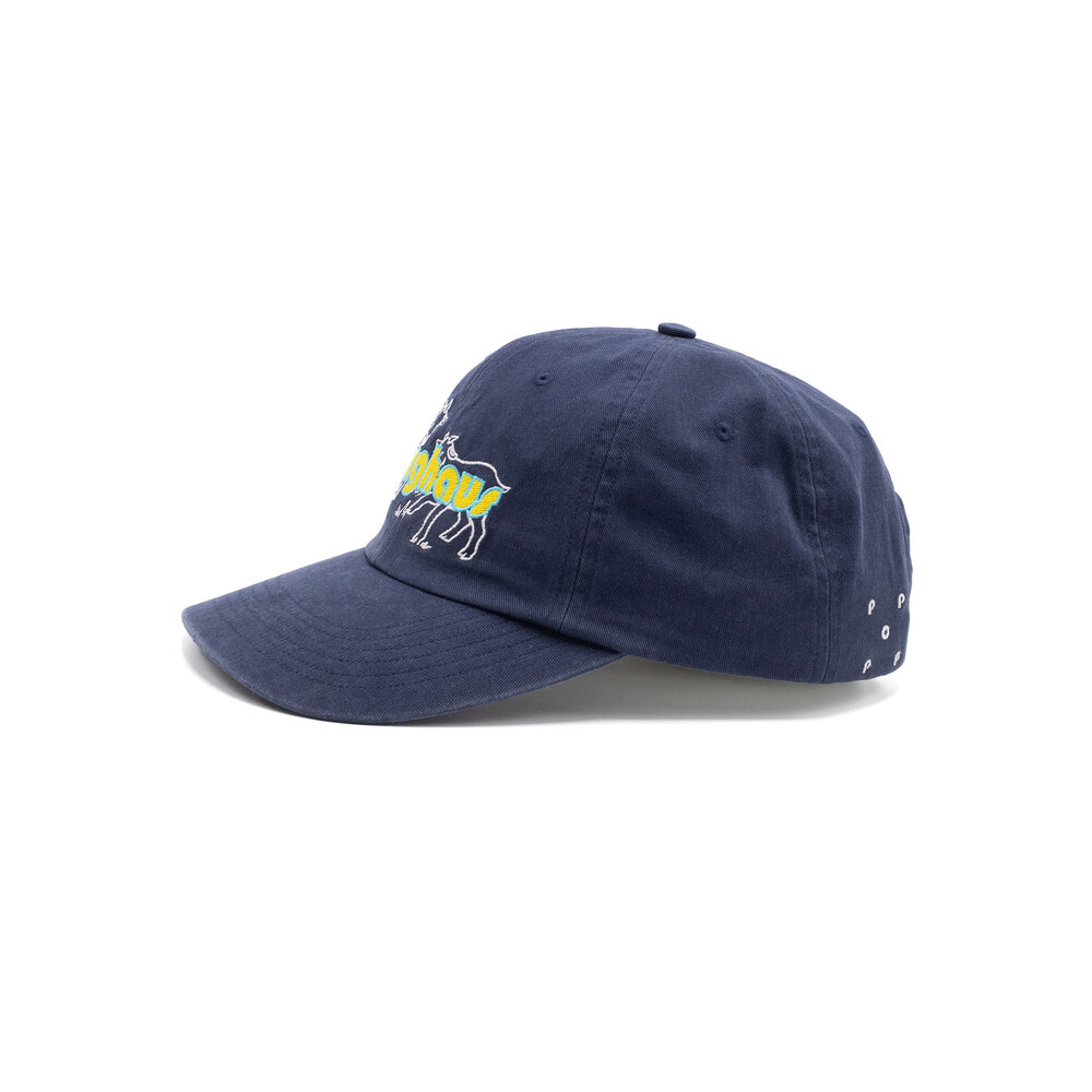 POP TRADING COMPANY POP TRADING COMPANY BERGGOAT SIXPANEL HAT NAVY POP TRADING COMPANY BERGGOAT SIXPANEL HAT NAVY
