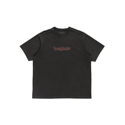 POP TRADING COMPANY BERGHAUS & POP LOGO T-SHIRT WASHED BLACK