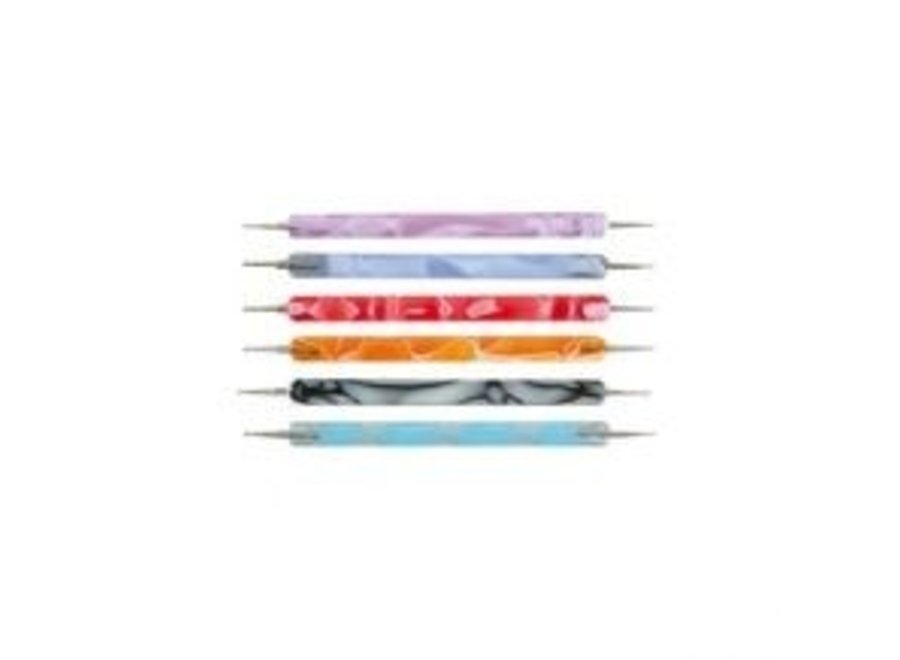 Dotting Tool - Orange Marble