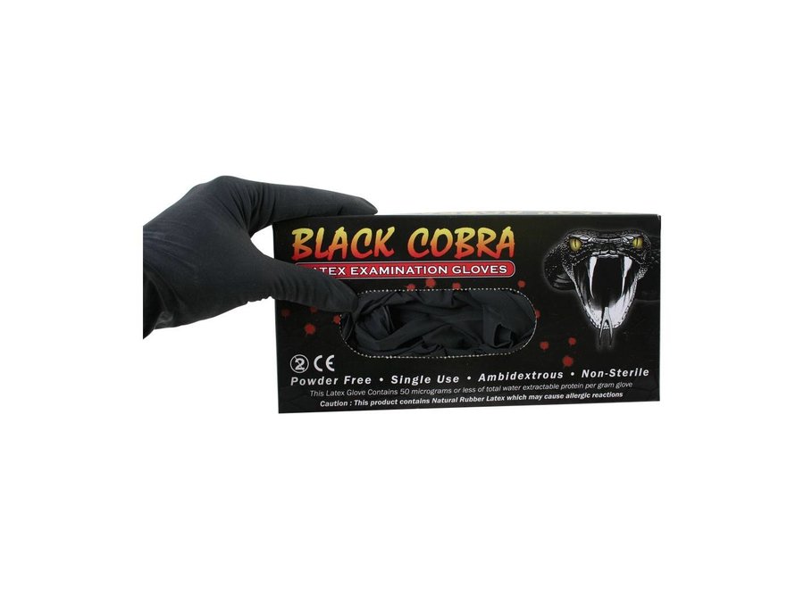 Handschoenen Latex Black Cobra M