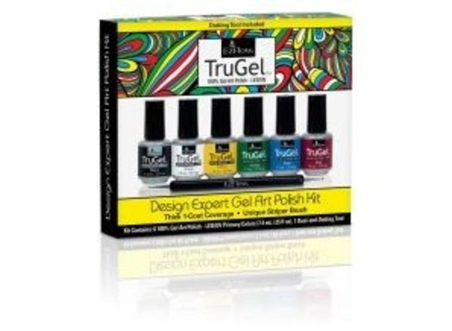 TruGel Design Expert Gel Art Polish Kit - Neon Collection 6 Colors