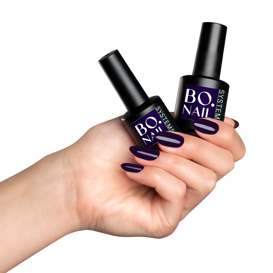 Eye Candy Nails & Training - Deep aubergine gel polish with one stroke  freehand nail art by Elaine Moore on 18 November 2016 at 05:48