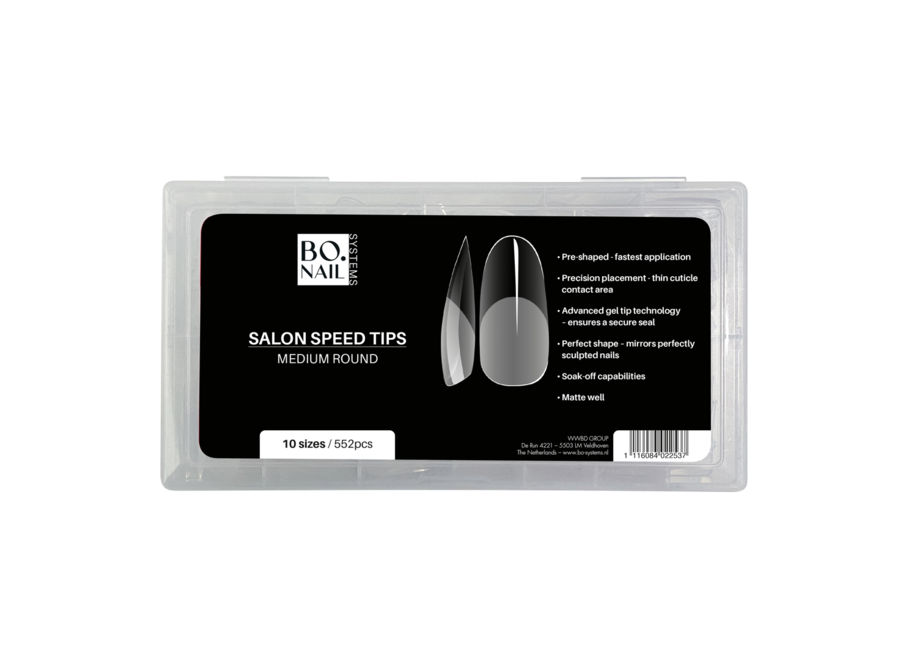 BO.NAIL Salon Speed Tip - Medium Round 552pcs
