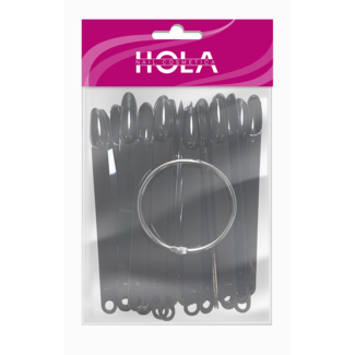 Hola Nail Cosmetica Color Ring - Black 50 pcs