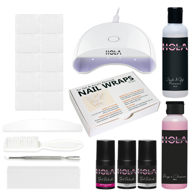 Hola Nail Cosmetica Gelpolish Kit Pequeno - Pink