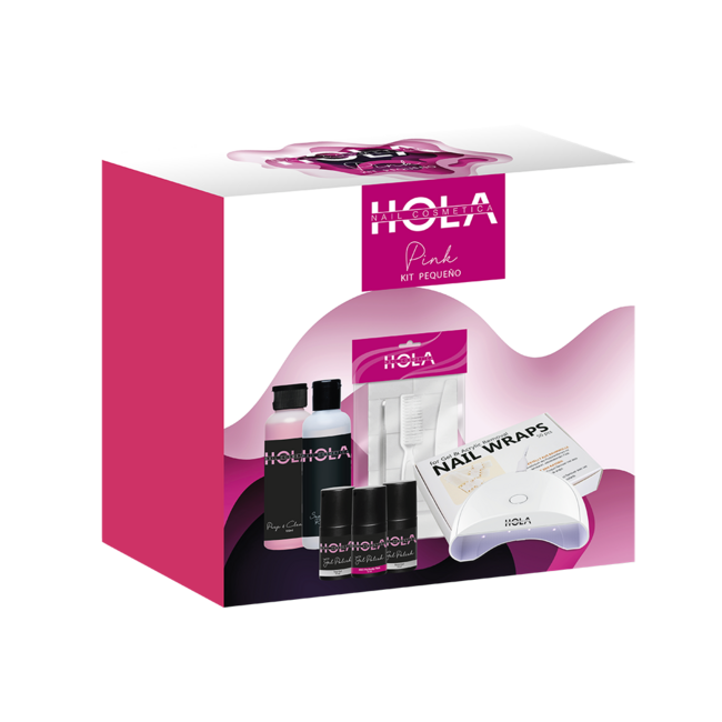 Hola Nail Cosmetica Gelpolish Kit Pequeno - Pink