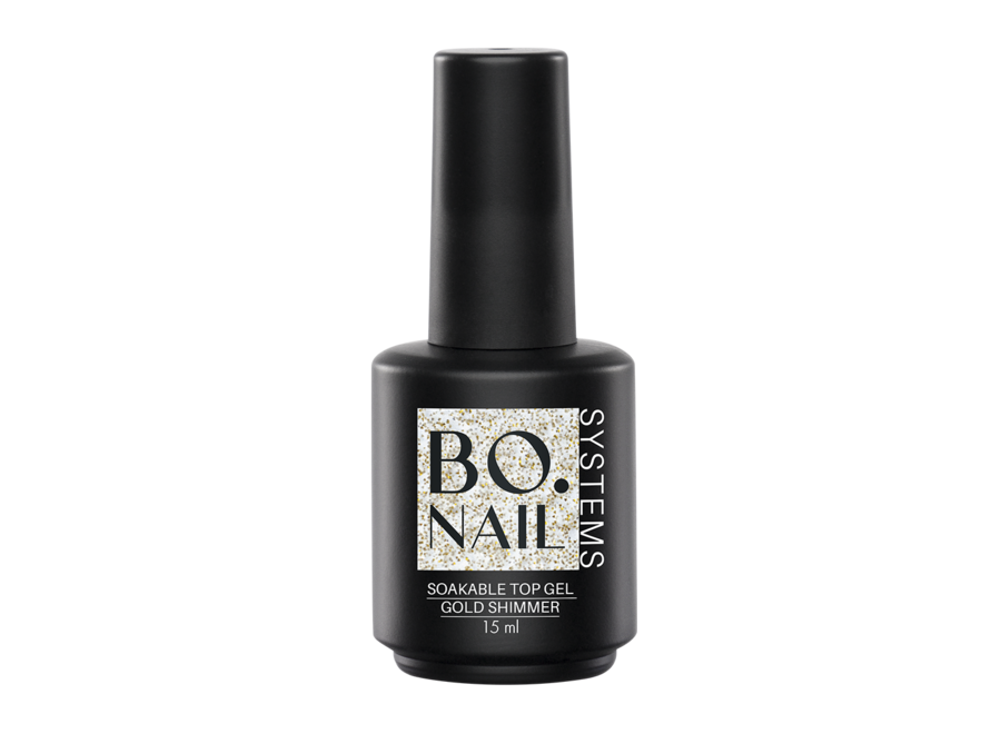 BO Soakable Top Gel - Gold Shimmer 15ml