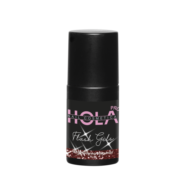 Hola Nail Cosmetica HNC Flash Gel #010 Glowing Burgundy