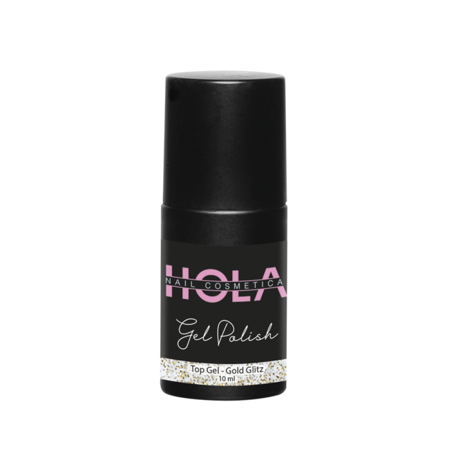 HNC GP Top Gel - Gold Glitz 10ml