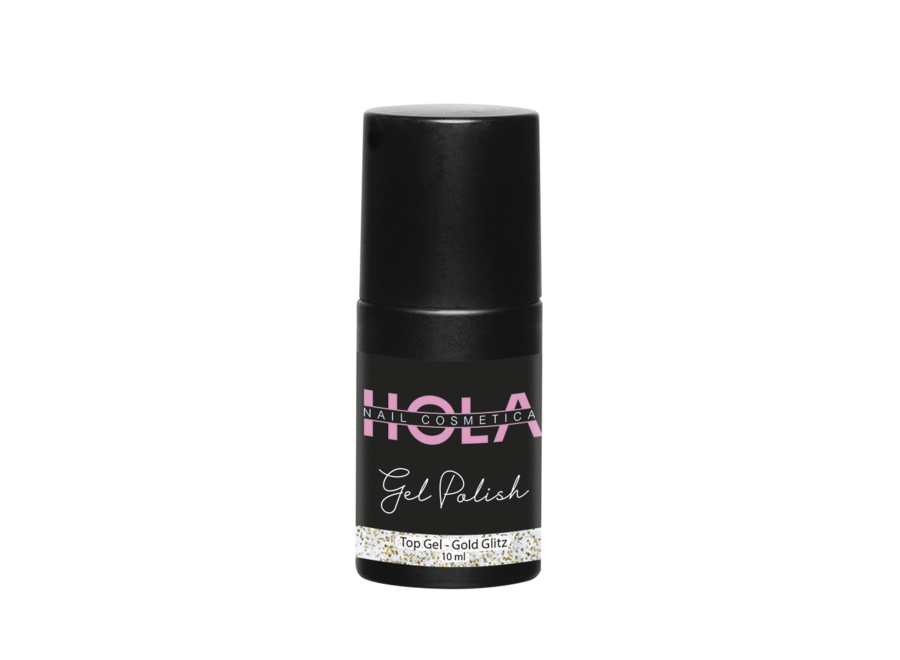 HNC GP Top Gel - Gold Glitz 10ml