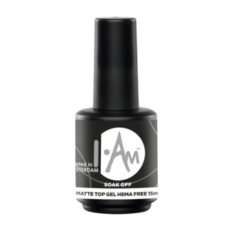 I.Am Nail Systems I.Am Soak Off Matte Top Gel HEMA Free (15ml)
