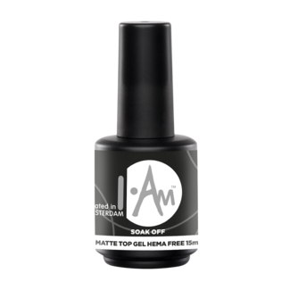I.Am Systems I.Am Soak Off Matte Top Gel HEMA Free (15ml)