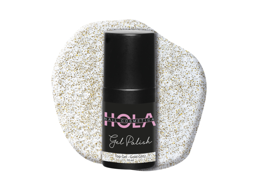 HNC GP Top Gel - Gold Glitz 10ml