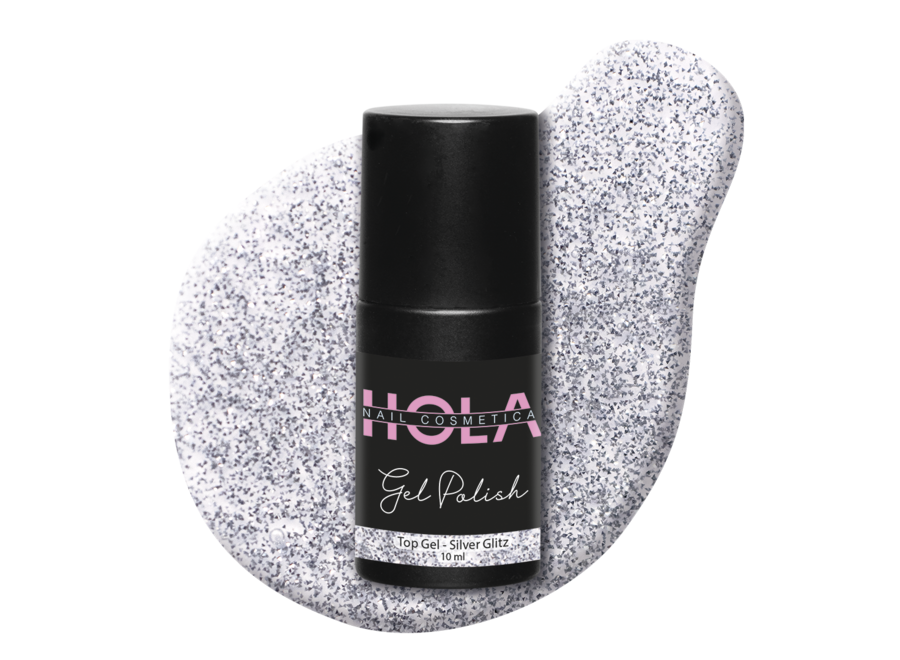 HNC GP Top Gel - Silver Glitz 10ml