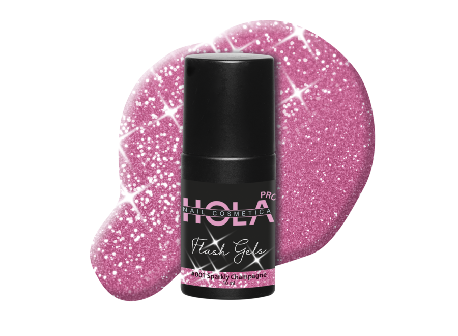 HNC Flash Gel #001 Sparkly Champagne