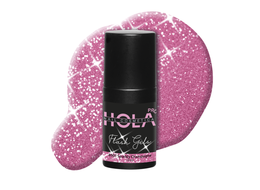 HNC Flash Gel #001 Sparkly Champagne