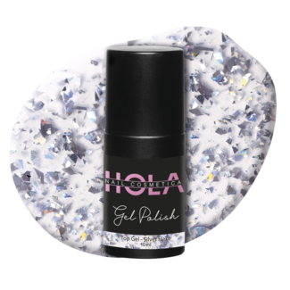 Hola Nail Cosmetica Top Gel - Silver Flake (10ml)