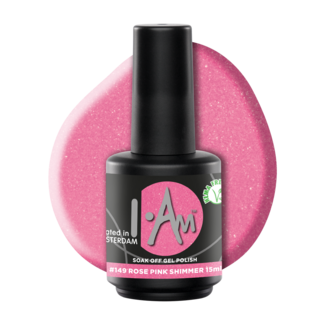 I.Am Nail Systems Soak Off Gel Polish #149 Rose Pink Shimmer (15ml)