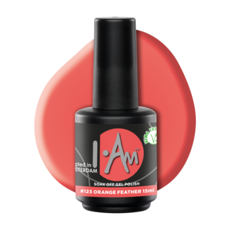 I.Am Nail Systems Soak Off Gel Polish #123 Orange Feather (15ml)