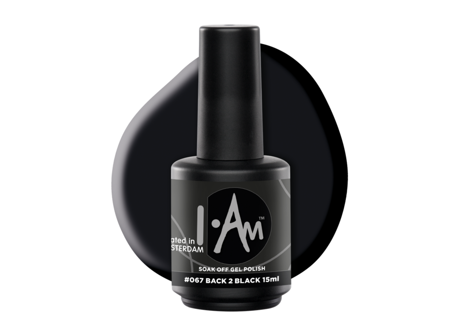 I.Am Soak Off Gel Polish #067 Back 2 Black (15ml)