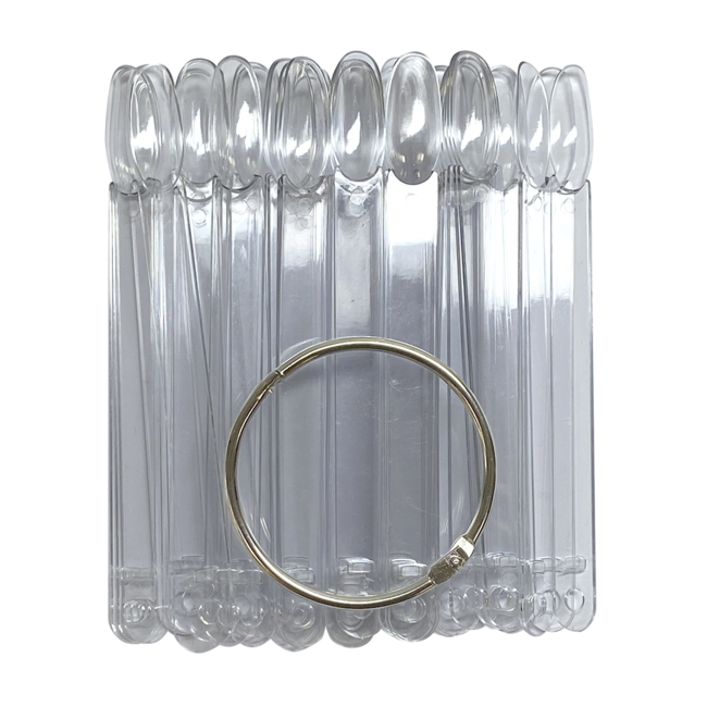 Color Ring Oval Transparant (50 tips)