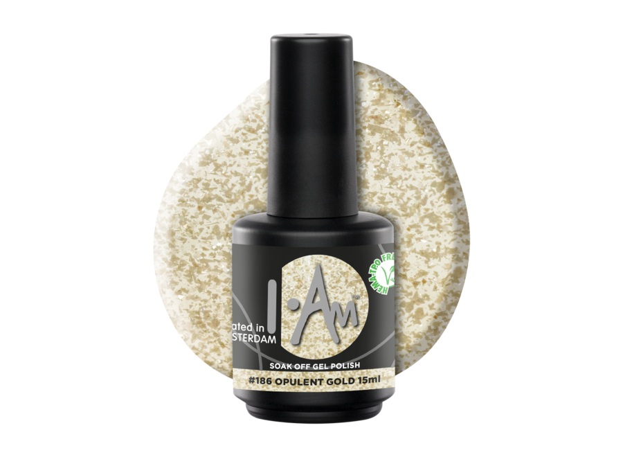 Soak Off Gel Polish #186 Opulent Gold 15ml