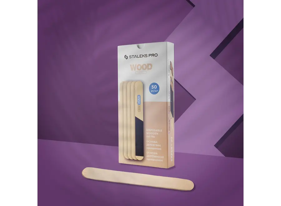 Wegwerp Houten Nagel Vijl Base Recht 50 pcs