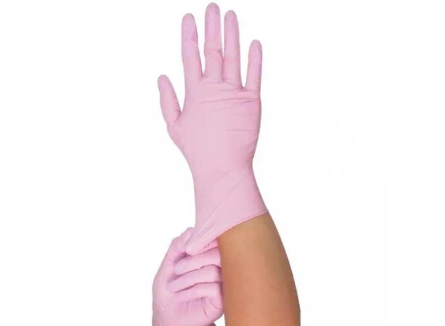 Nitrile Gloves Pink 100 pieces