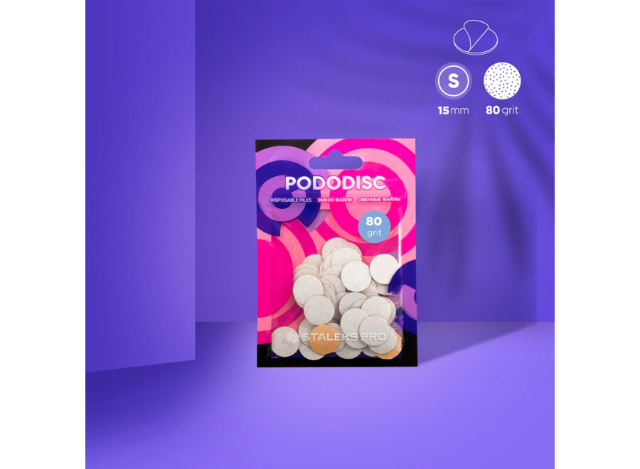 Pododisc Refil Pads White - S 15mm - 80 grit